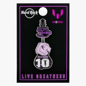 Messi Limited Edition Pin with Lion Head Guitar and Number 10 Design