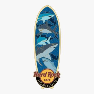 Honolulu Shark Surfboard Pin