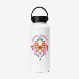 Music Festival Love All Serve All Water Bottle in White 32oz