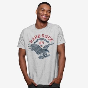 Americana Flying Eagle Tee in Gray