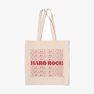 Repeating Red Logo Canvas Tote