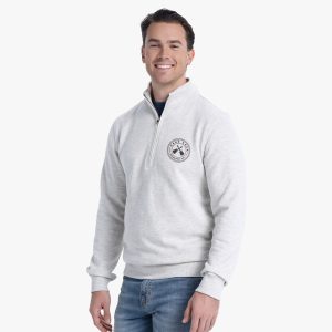 Cross Guitars Vintage Quarter-Zip Jacket in Oatmeal Heather