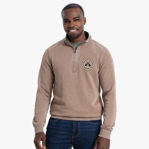 Cross Guitars Vintage Quarter-Zip Jacket in Walnut Heather