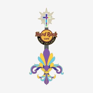 Limited Edition New Orleans Cross Fleur Guitar Pin